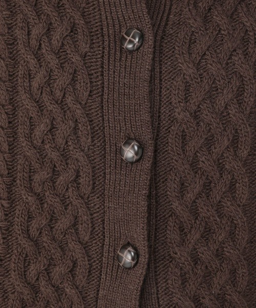 studio CLIP（スタディオクリップ）の「5ゲージケーブルアウターカーディガン（カーディガン/ボレロ・レディース・ライトグレー/ブラウン/アイボリー・FREE）」の5枚目の写真