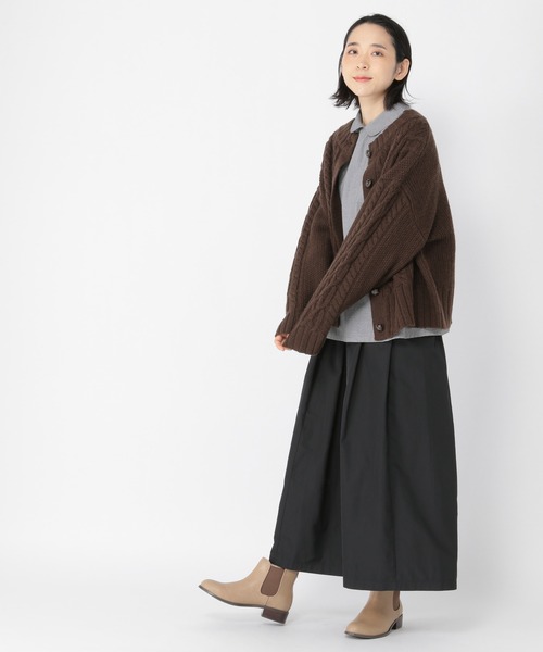 studio CLIP（スタディオクリップ）の「5ゲージケーブルアウターカーディガン（カーディガン/ボレロ・レディース・ライトグレー/ブラウン/アイボリー・FREE）」の16枚目の写真