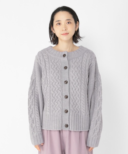 studio CLIP（スタディオクリップ）の「5ゲージケーブルアウターカーディガン（カーディガン/ボレロ・レディース・ライトグレー/ブラウン/アイボリー・FREE）」の14枚目の写真