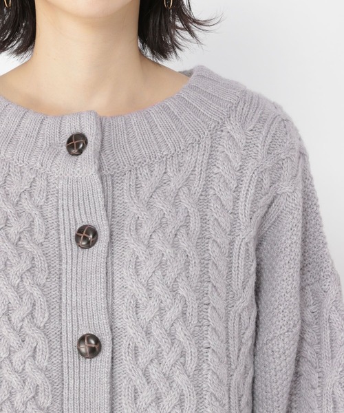 studio CLIP（スタディオクリップ）の「5ゲージケーブルアウターカーディガン（カーディガン/ボレロ・レディース・ライトグレー/ブラウン/アイボリー・FREE）」の13枚目の写真