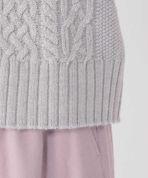 studio CLIP（スタディオクリップ）の「5ゲージケーブルアウターカーディガン（カーディガン/ボレロ・レディース・ライトグレー/ブラウン/アイボリー・FREE）」の17枚目の写真