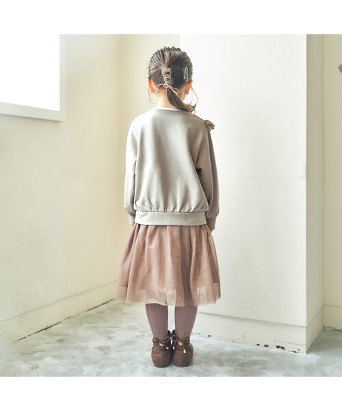 apres les cours（アプレレクール）の「襟レーストレーナー（スウェット・キッズ・イエロー/ベージュ/ピンク/アイボリー/サックスブルー/ミント・120/90/110/80/100/130/140）」の10枚目の写真