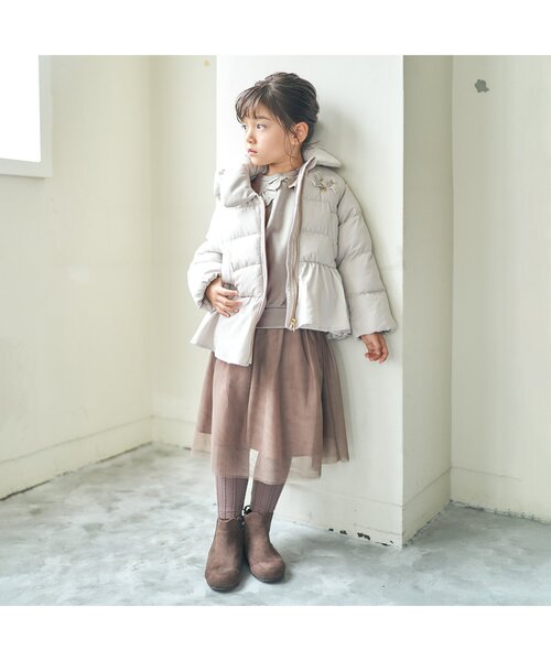 apres les cours（アプレレクール）の「襟レーストレーナー（スウェット・キッズ・イエロー/ベージュ/ピンク/アイボリー/サックスブルー/ミント・120/90/110/80/100/130/140）」の11枚目の写真