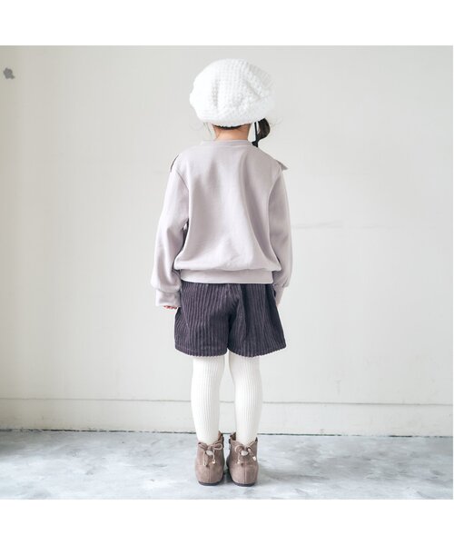 apres les cours（アプレレクール）の「襟レーストレーナー（スウェット・キッズ・イエロー/ベージュ/ピンク/アイボリー/サックスブルー/ミント・120/90/110/80/100/130/140）」の13枚目の写真