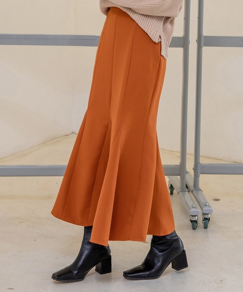 DAY CLOSET（デイ クローゼット）の「レディース きれいめシルエットマーメイドスカート（スカート・レディース・ベージュ/グリーン/レンガ/ブラック・S/M/L/XL）」の4枚目の写真