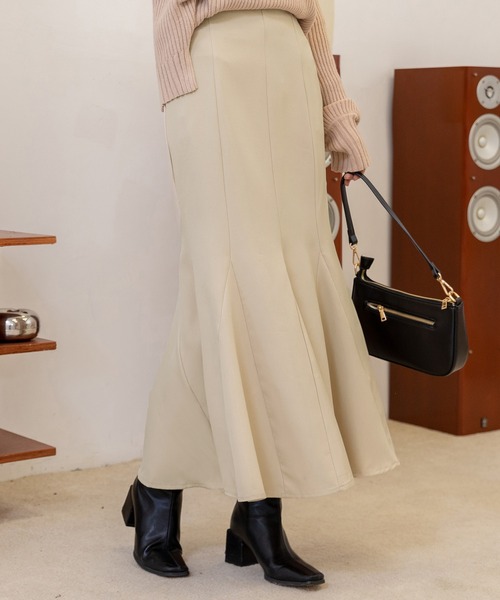 DAY CLOSET（デイ クローゼット）の「レディース きれいめシルエットマーメイドスカート（スカート・レディース・ベージュ/グリーン/レンガ/ブラック・S/M/L/XL）」の5枚目の写真