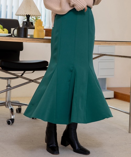 DAY CLOSET（デイ クローゼット）の「レディース きれいめシルエットマーメイドスカート（スカート・レディース・ベージュ/グリーン/レンガ/ブラック・S/M/L/XL）」の9枚目の写真