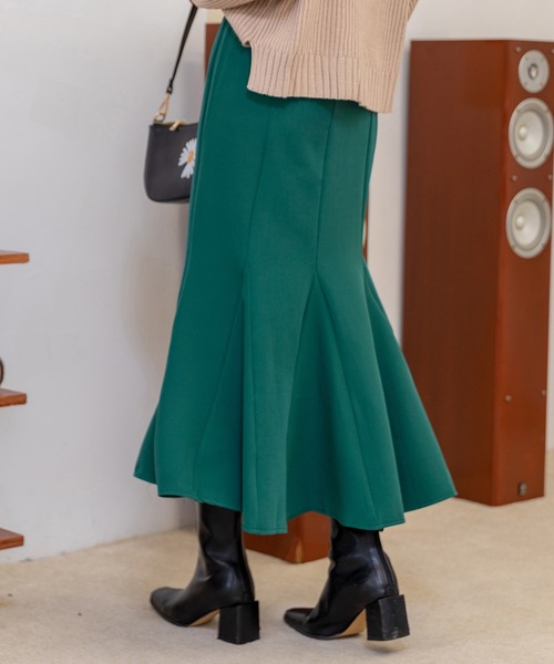 DAY CLOSET（デイ クローゼット）の「レディース きれいめシルエットマーメイドスカート（スカート・レディース・ベージュ/グリーン/レンガ/ブラック・S/M/L/XL）」の10枚目の写真