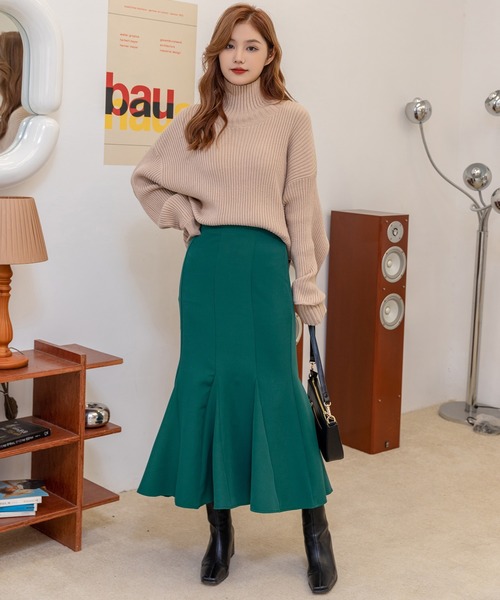 DAY CLOSET（デイ クローゼット）の「レディース きれいめシルエットマーメイドスカート（スカート・レディース・ベージュ/グリーン/レンガ/ブラック・S/M/L/XL）」の11枚目の写真