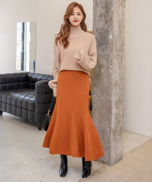 DAY CLOSET（デイ クローゼット）の「レディース きれいめシルエットマーメイドスカート（スカート・レディース・ベージュ/グリーン/レンガ/ブラック・S/M/L/XL）」の14枚目の写真