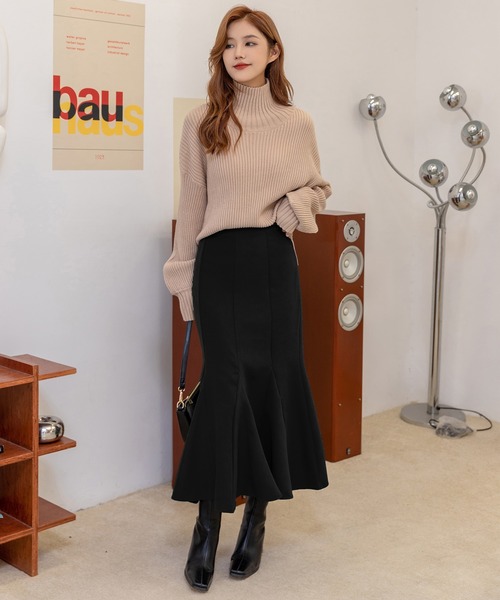 DAY CLOSET（デイ クローゼット）の「レディース きれいめシルエットマーメイドスカート（スカート・レディース・ベージュ/グリーン/レンガ/ブラック・S/M/L/XL）」の21枚目の写真