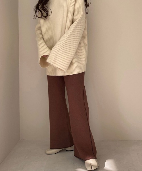 lawgy(ラウジー)の「original line knit pants(その他パンツ・レディース・ブラウン・FREE)」の7枚目の写真