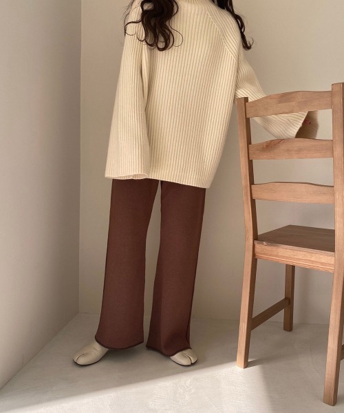 lawgy(ラウジー)の「original line knit pants(その他パンツ・レディース・ブラウン・FREE)」の3枚目の写真