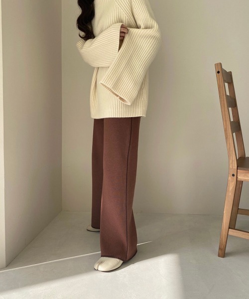 lawgy(ラウジー)の「original line knit pants(その他パンツ・レディース・ブラウン・FREE)」の5枚目の写真