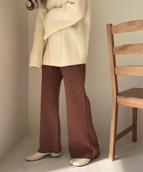 lawgy(ラウジー)の「original line knit pants(その他パンツ・レディース・ブラウン・FREE)」の8枚目の写真