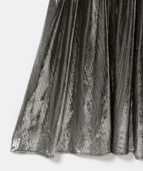 Ray BEAMS（レイビームス）の「GHOSPELL / Icicle Shirring Midi Dress（ワンピース・レディース・シルバー・SMALL）」の6枚目の写真