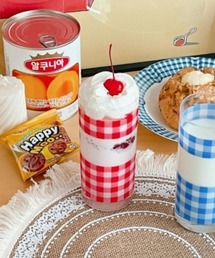 Made in I（メイドインアイ）の「レトロギンガムストレートタンブラー（グラス/マグカップ/タンブラー）」