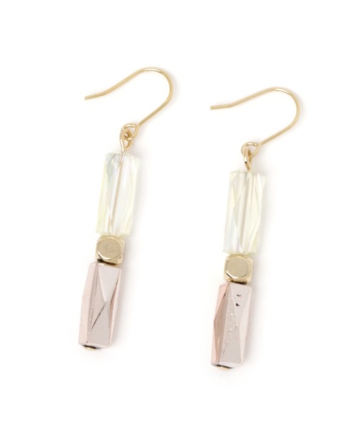 niko and...(ニコアンド)の「クリアロングコンビパーツフックピアス(ピアス(両耳用)・レディース・ピンク/ブラウン/ブルー・0)」の3枚目の写真