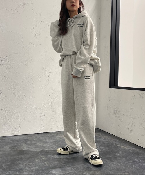 apres jour mignon（アプレジュールミニョン）の「刺繍ロゴ入りフーディー【SETUP着用可能】【ZOZOTOWN限定アイテム】（パーカー・レディース・ブラック/パープル/ナチュラル/ダークグリーン・X-LARGE/フリー）」の18枚目の写真