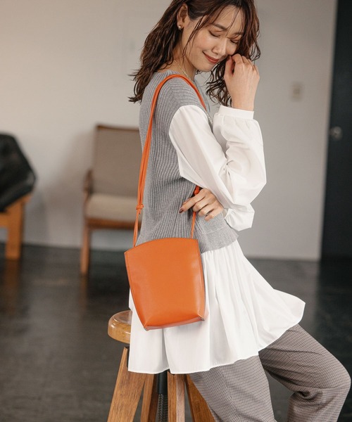 GLOBAL WORK（グローバルワーク）の「3ROOMミニショルダー/254844（ショルダーバッグ・レディース・ブラック/オフホワイト/カーキ/オレンジ・FREE）」の18枚目の写真