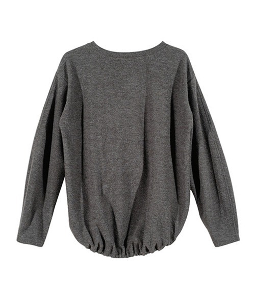 Gather round hem wool tops chw22s015