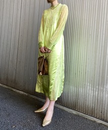 UND LACE TRIMMING DRESS