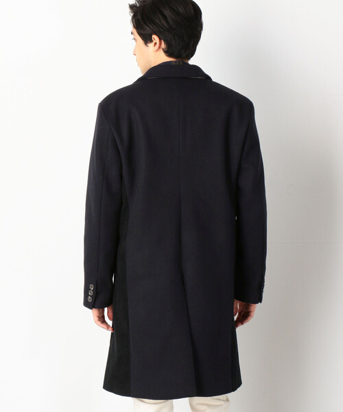 COMME CA COMMUNE(コムサコミューン)の「フェイクメルトン チェスターコート(チェスターコート・メンズ・ブラック/ネイビー・SMALL/MEDIUM/LARGE)」の21枚目の写真