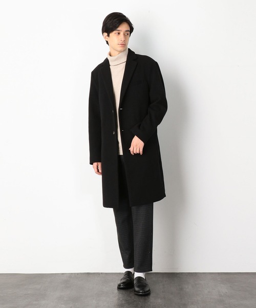 COMME CA COMMUNE(コムサコミューン)の「フェイクメルトン チェスターコート(チェスターコート・メンズ・ブラック/ネイビー・SMALL/MEDIUM/LARGE)」の3枚目の写真