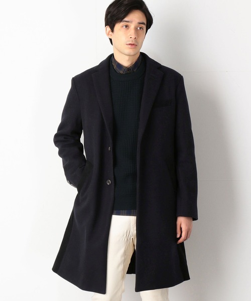COMME CA COMMUNE(コムサコミューン)の「フェイクメルトン チェスターコート(チェスターコート・メンズ・ブラック/ネイビー・SMALL/MEDIUM/LARGE)」の5枚目の写真