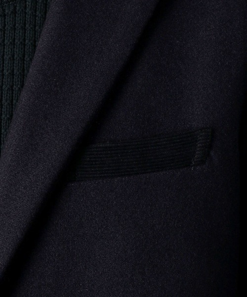 COMME CA COMMUNE(コムサコミューン)の「フェイクメルトン チェスターコート(チェスターコート・メンズ・ブラック/ネイビー・SMALL/MEDIUM/LARGE)」の9枚目の写真