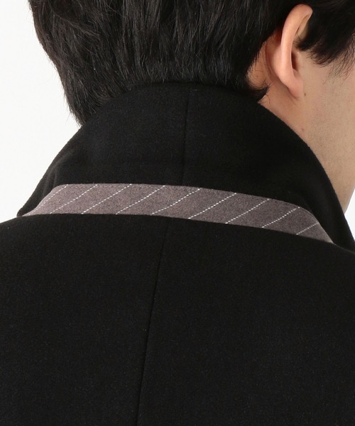 COMME CA COMMUNE(コムサコミューン)の「フェイクメルトン チェスターコート(チェスターコート・メンズ・ブラック/ネイビー・SMALL/MEDIUM/LARGE)」の14枚目の写真