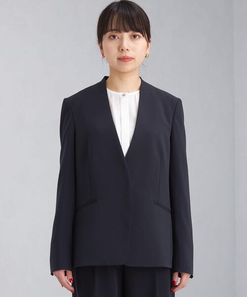 グリーンレーベル セットアップ スーツ ノーラペルジャケット ブルー 36 UNITED ARROWS green label relaxing - green label relaxing