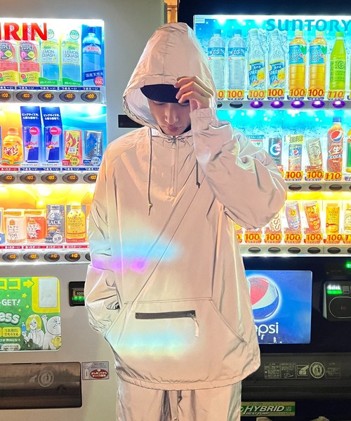 BEIMAR（ビーマー）の「BEIMAR/ビーマー PACKABLE ANORAK JACKET パッカブル アノラックジャケット リフレクター ハーフジップ（ナイロンジャケット・メンズ・シルバー・L/XL/M）」の22枚目の写真