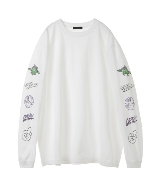 Candy Stripper（キャンディストリッパー）の「PLAYGROUND L/S Tシャツ（Tシャツ/カットソー・レディース・ブラック/オフホワイト/ヘザーグレー・2）」の8枚目の写真