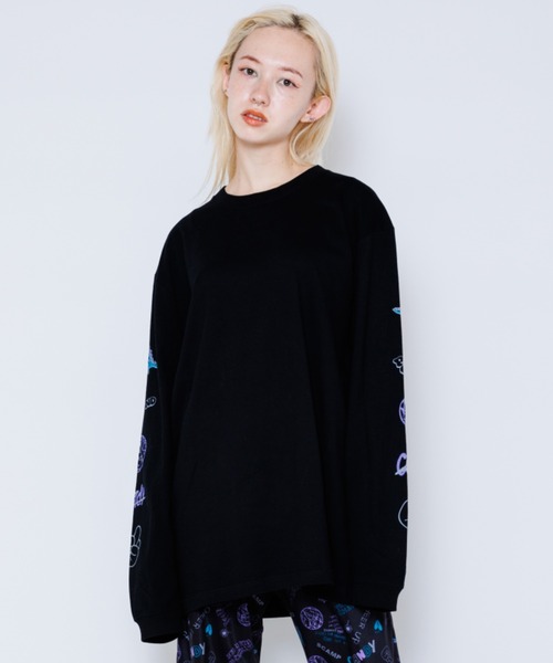 Candy Stripper（キャンディストリッパー）の「PLAYGROUND L/S Tシャツ（Tシャツ/カットソー・レディース・ブラック/オフホワイト/ヘザーグレー・2）」の5枚目の写真