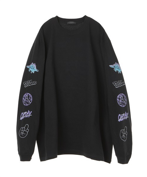 Candy Stripper（キャンディストリッパー）の「PLAYGROUND L/S Tシャツ（Tシャツ/カットソー・レディース・ブラック/オフホワイト/ヘザーグレー・2）」の6枚目の写真