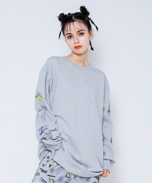 Candy Stripper（キャンディストリッパー）の「PLAYGROUND L/S Tシャツ（Tシャツ/カットソー・レディース・ブラック/オフホワイト/ヘザーグレー・2）」の18枚目の写真