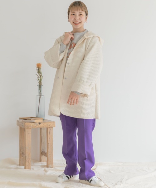 ITEMS URBANRESEARCH（アイテムズ アーバンリサーチ）の「センプレカラーイージーパンツ（その他パンツ・レディース・ブラック/パープル/レッド/グリーン/グレー系その他・FREE）」の7枚目の写真