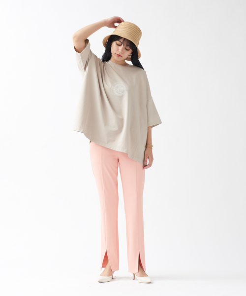 TICCA（ティッカ）の「【TICCA】別注ロゴTシャツ（Tシャツ/カットソー・レディース・ブラック/ベージュ/ピンク・フリー）」の7枚目の写真