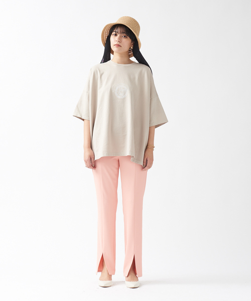 TICCA（ティッカ）の「【TICCA】別注ロゴTシャツ（Tシャツ/カットソー・レディース・ブラック/ベージュ/ピンク・フリー）」の13枚目の写真