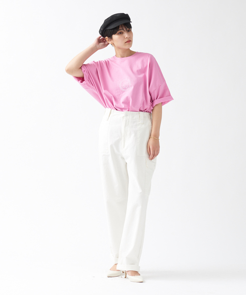 TICCA（ティッカ）の「【TICCA】別注ロゴTシャツ（Tシャツ/カットソー・レディース・ブラック/ベージュ/ピンク・フリー）」の9枚目の写真