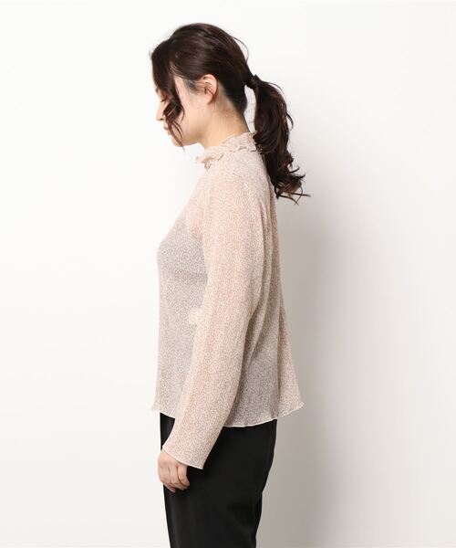 ehka sopo（エヘカソポ）の「シワ加工花柄メローブラウス（シャツ/ブラウス・レディース・ピンク/イエロー/キナリ・ﾌﾘ-）」の5枚目の写真