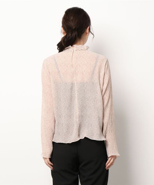 ehka sopo（エヘカソポ）の「シワ加工花柄メローブラウス（シャツ/ブラウス・レディース・ピンク/イエロー/キナリ・ﾌﾘ-）」の4枚目の写真