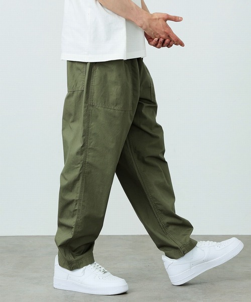 Alpha Industries（アルファインダストリーズ）の「コットンリネン イージーベイカーパンツ（無地）（その他パンツ・メンズ・アイボリー/オリーブ/ブラック・LARGE/SMALL/X-LARGE/MEDIUM）」の3枚目の写真