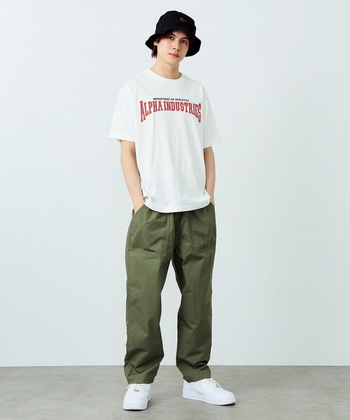 Alpha Industries（アルファインダストリーズ）の「コットンリネン イージーベイカーパンツ（無地）（その他パンツ・メンズ・アイボリー/オリーブ/ブラック・LARGE/SMALL/X-LARGE/MEDIUM）」の10枚目の写真