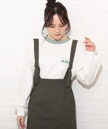 Cutie Blonde（キューティーブロンド）の「◆【S-L】襟配色リブプルオーバー（Tシャツ/カットソー）」
