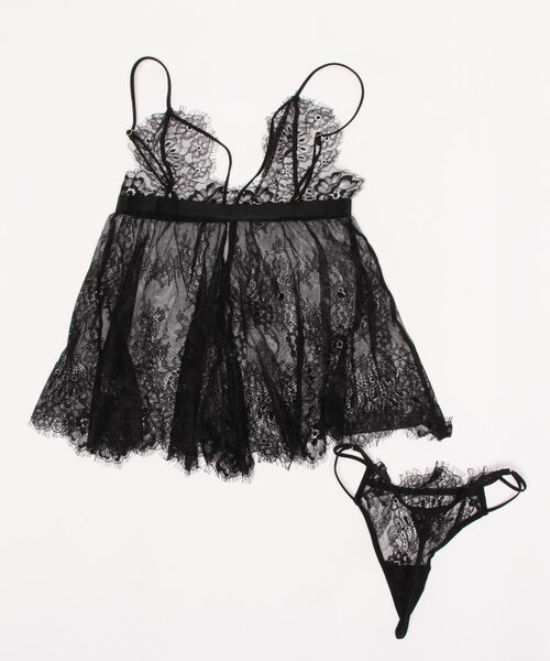 ☆Ravijour☆C70-75フロントホックBLACK透けレース Tバック☆