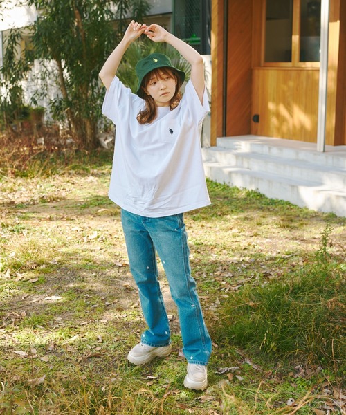 U.S. POLO ASSN.（ユーエスポロアッスン）の「1ポイント刺繍Tシャツ（Tシャツ/カットソー・メンズ・ホワイト/チャコールグレー/ブルー/グリーン/マスタード・SMALL/MEDIUM/LARGE/X-LARGE）」の15枚目の写真