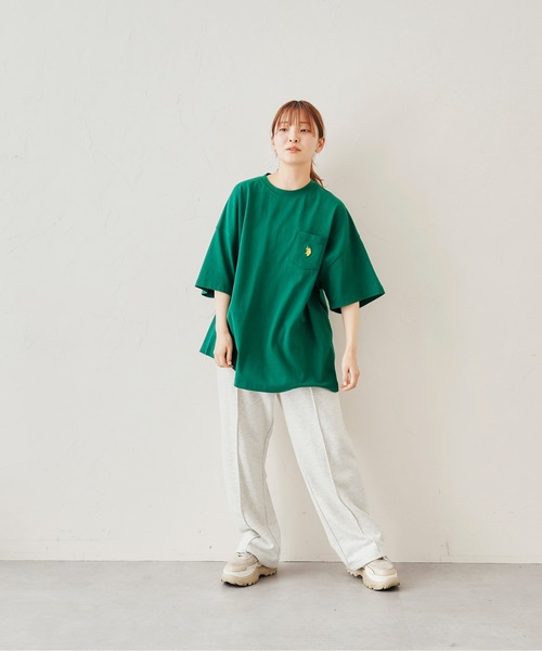 U.S. POLO ASSN.（ユーエスポロアッスン）の「1ポイント刺繍Tシャツ（Tシャツ/カットソー・メンズ・ホワイト/チャコールグレー/ブルー/グリーン/マスタード・SMALL/MEDIUM/LARGE/X-LARGE）」の13枚目の写真