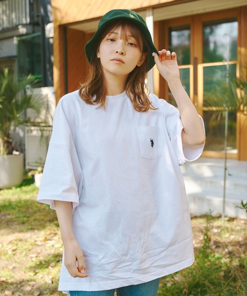 U.S. POLO ASSN.（ユーエスポロアッスン）の「1ポイント刺繍Tシャツ（Tシャツ/カットソー・メンズ・ホワイト/チャコールグレー/ブルー/グリーン/マスタード・SMALL/MEDIUM/LARGE/X-LARGE）」の16枚目の写真